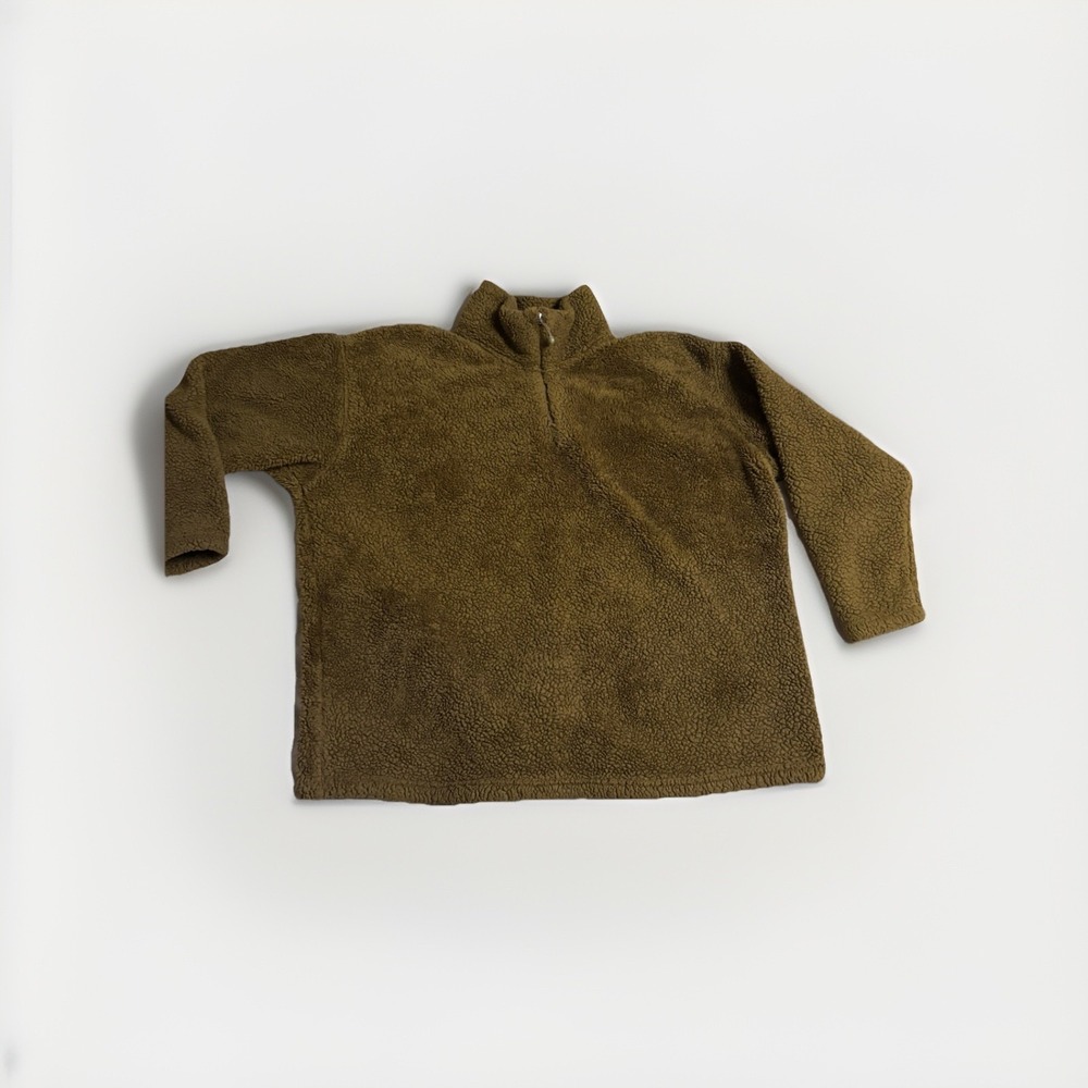 Eddie Bauer Fleece Jacket‎ Quarter Zip Brown Mock Neck 2X Women's Pullover